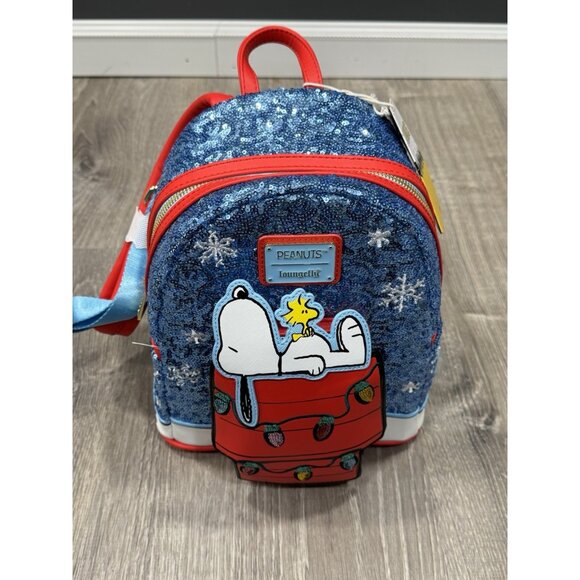 Loungefly | Bags | New Loungefly Peanuts Snoopy Doghouse Holiday Mini ...